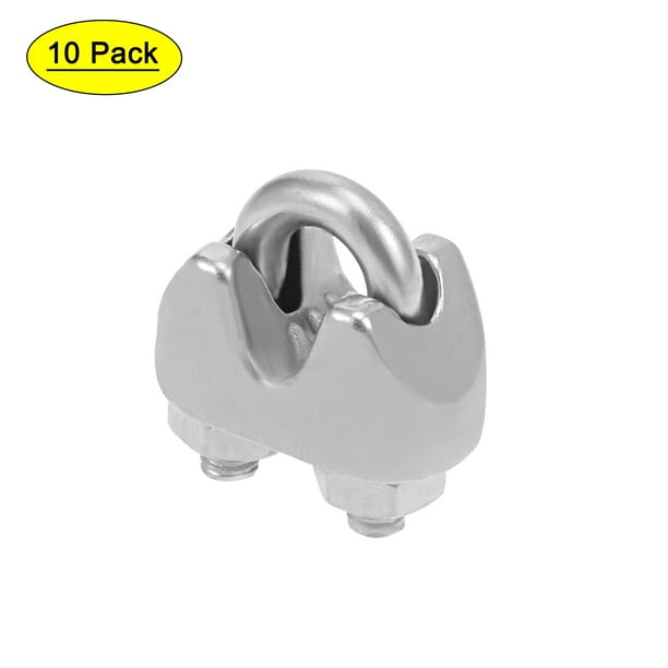 Iycorish 10pcs 2mm 1//16 Inch Stainless Steel Wire Rope Cable Clamp Fastener